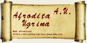 Afrodita Ugrina vizit kartica